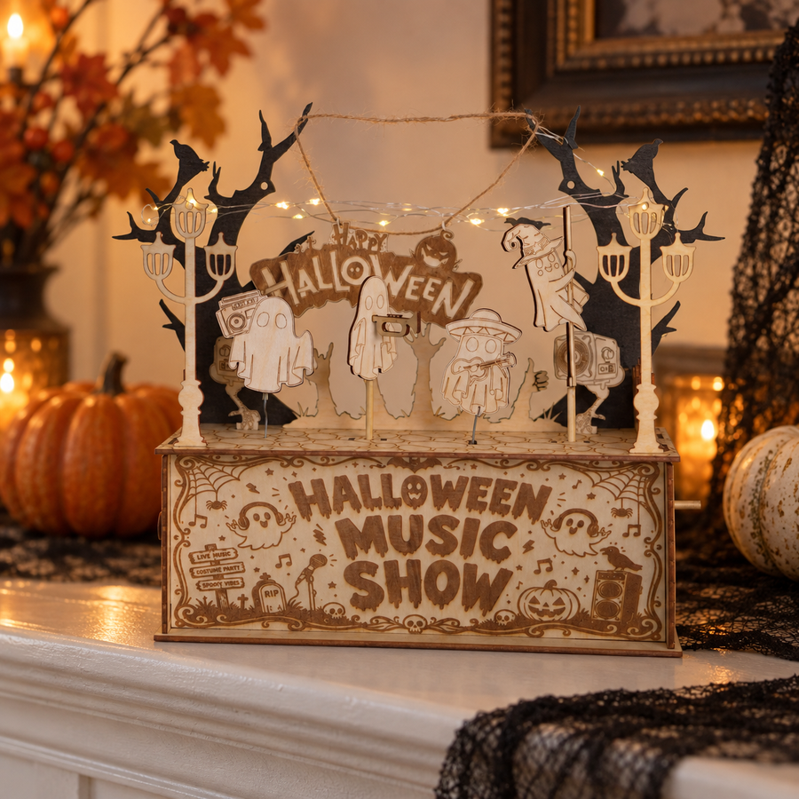 Halloween Show Wooden DIY Model Kit — See the overall silhouette