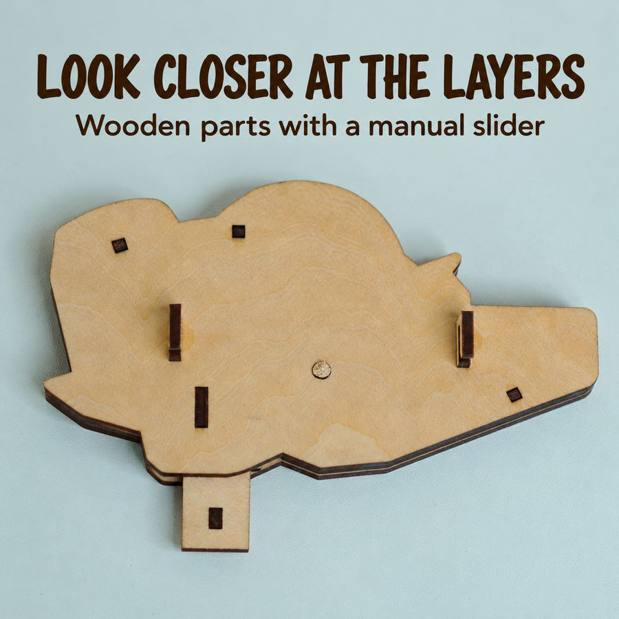 A closer look at the wooden cat design