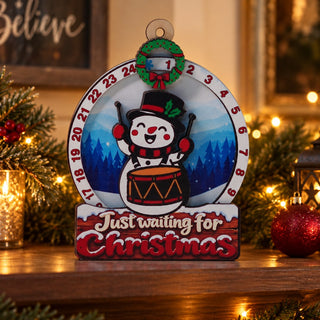 Wooden Christmas Countdown Plaque