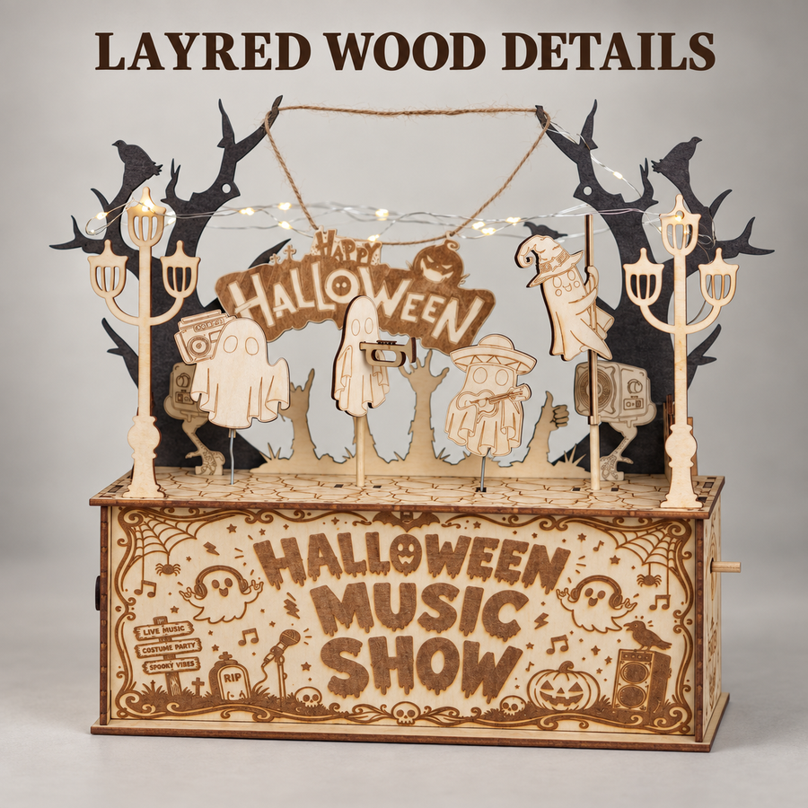 Halloween Show Wooden DIY Model Kit — Look closer at the details