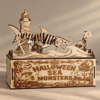 Halloween Sea Monsters Wooden DIY Model