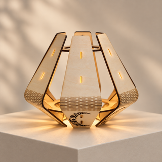 Slatted Glow Wooden Lantern DIY Kit