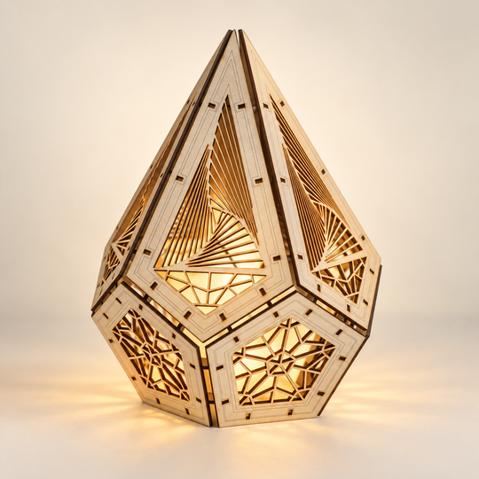 Celtic Knot Geometric Wooden Lantern Kit