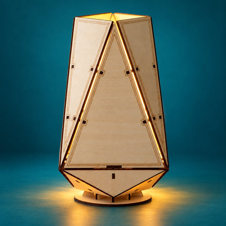 Geometric Wooden Ambient Lamp