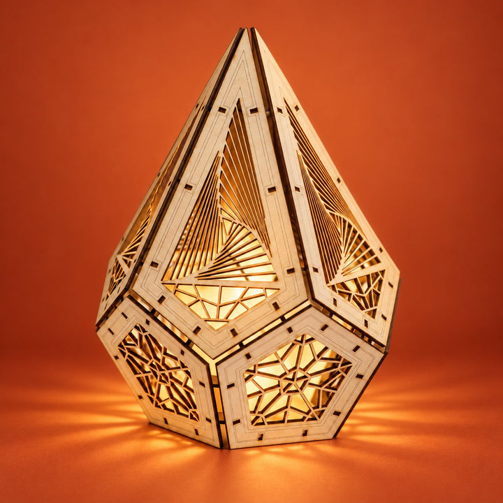 Celtic Knot Geometric Wooden Lantern Kit