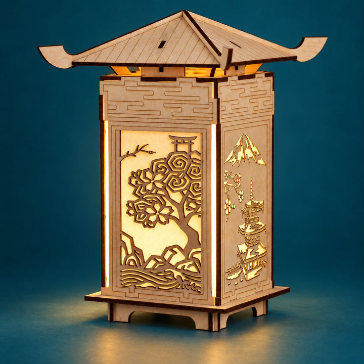 Wooden Pagoda Lantern DIY Model Kit