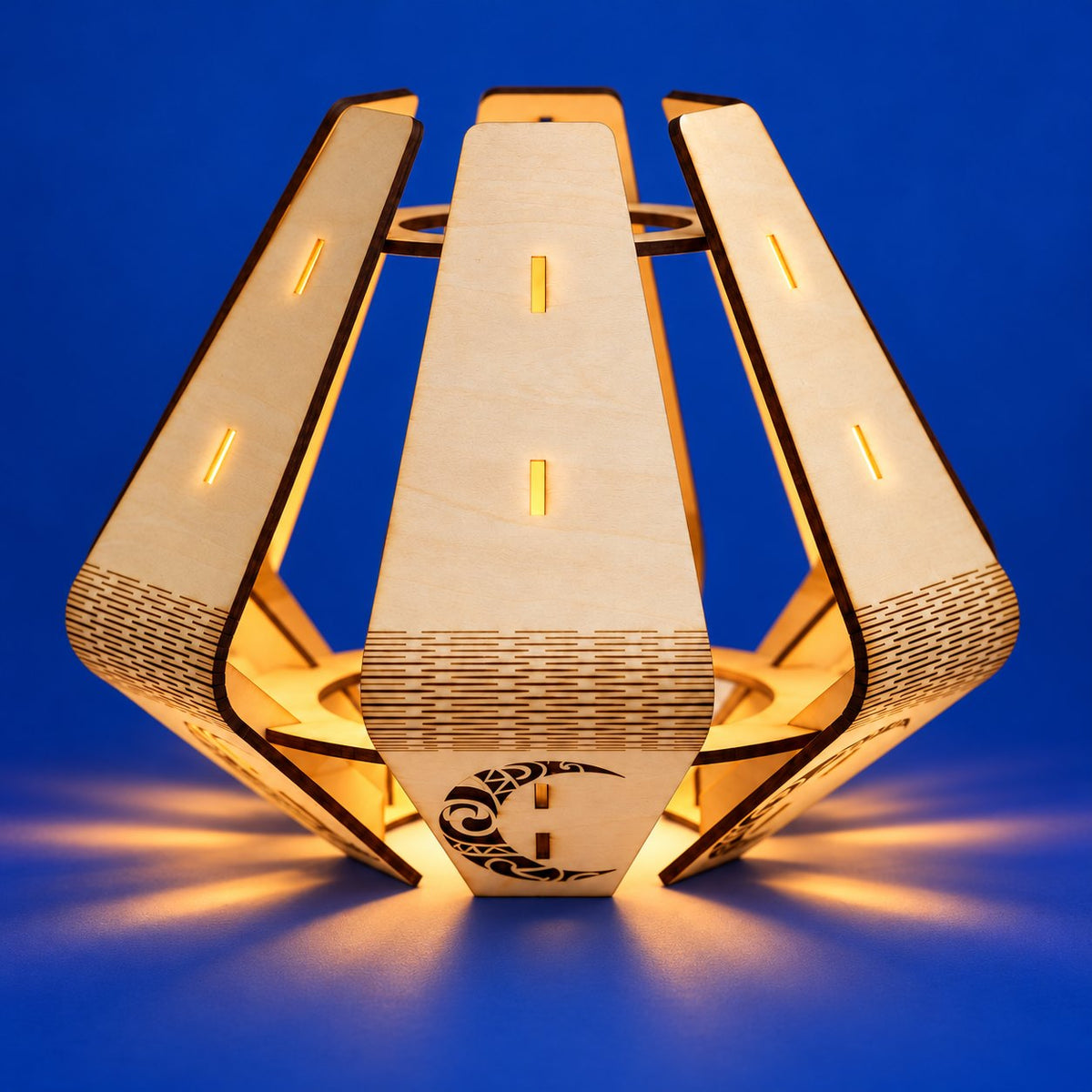 Slatted Glow Wooden Lantern DIY Kit