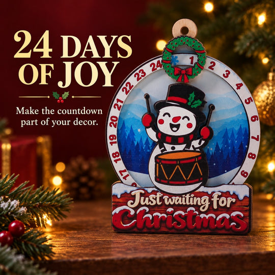 Wooden Christmas Countdown Plaque
