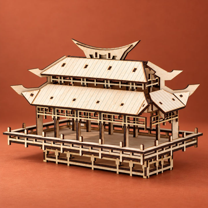 Open Gallery Wooden Temple Model Kit
