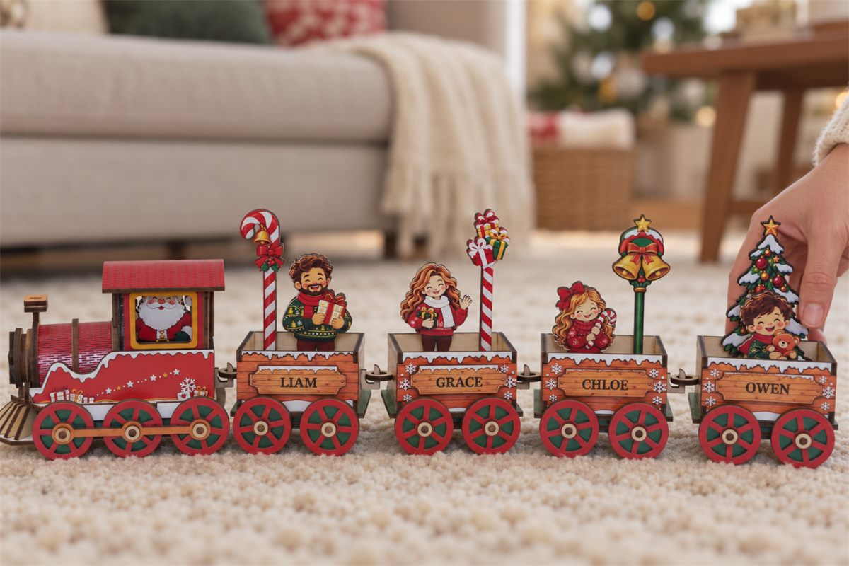 Personalized Christmas Family Wooden Train DIY Kit customer review photo 1