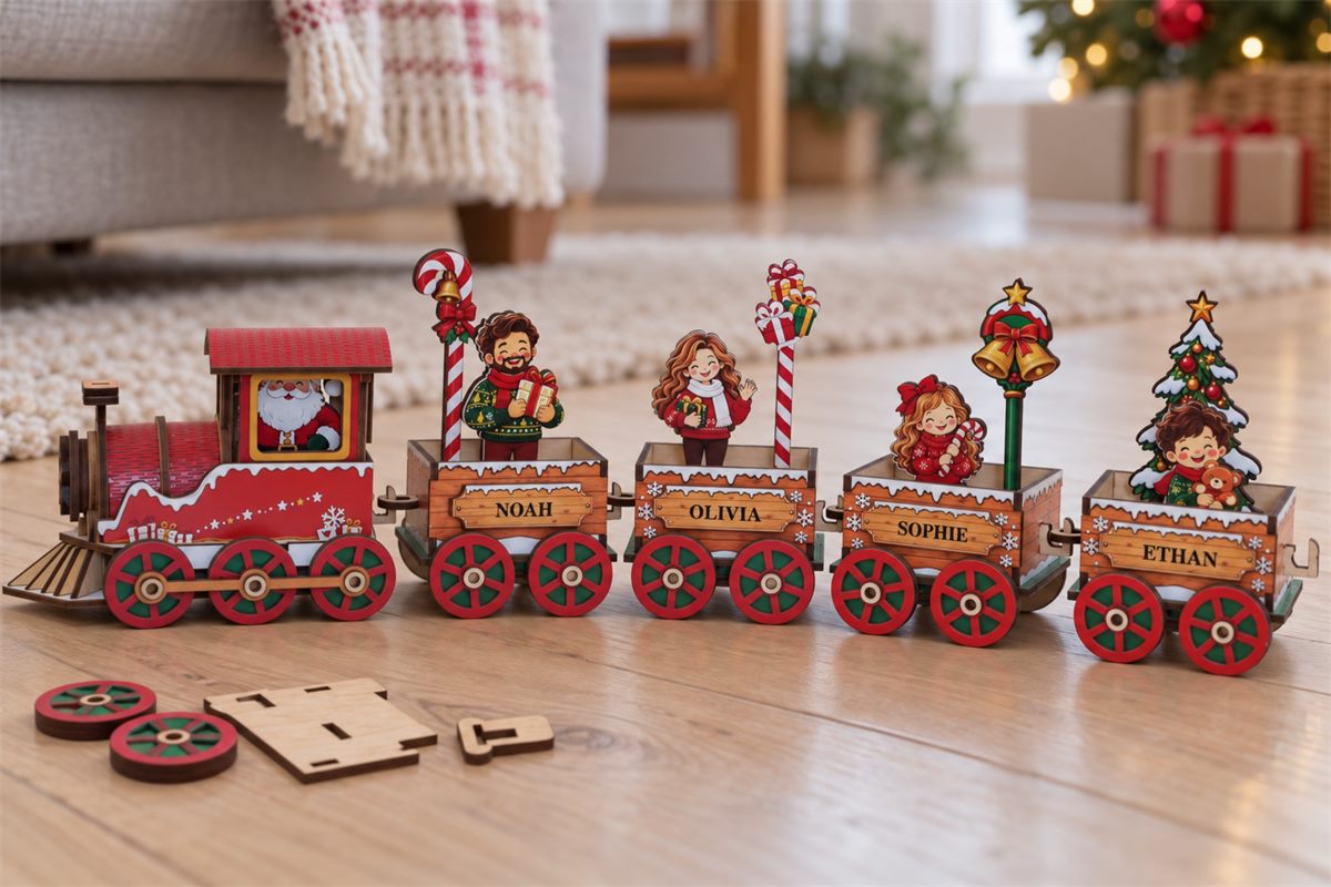 Personalized Christmas Family Wooden Train DIY Kit customer review photo 2