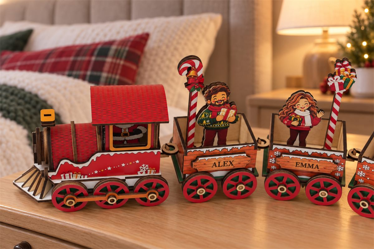 Personalized Christmas Family Wooden Train DIY Kit customer review photo 7