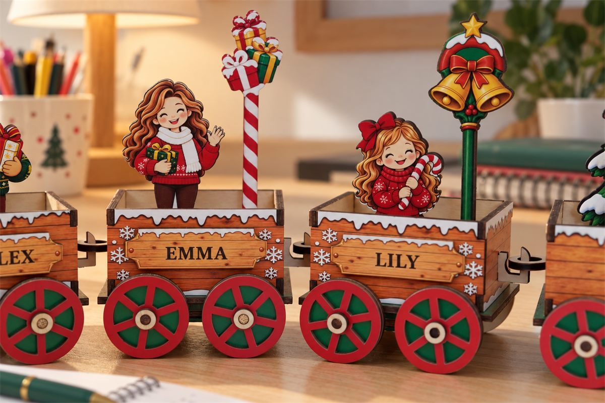 Personalized Christmas Family Wooden Train DIY Kit customer review photo 8
