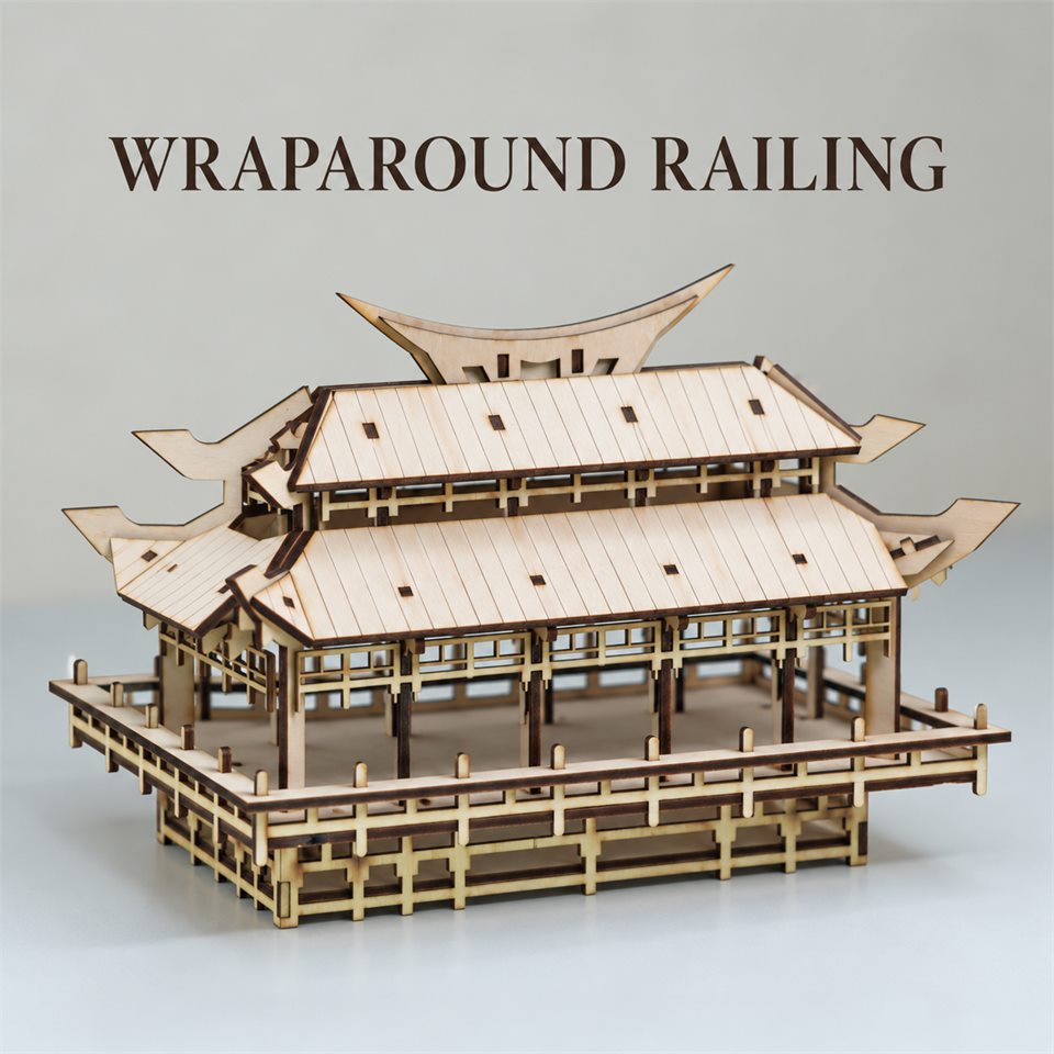 An open gallery to explore — Open Gallery Wooden Temple Model Kit