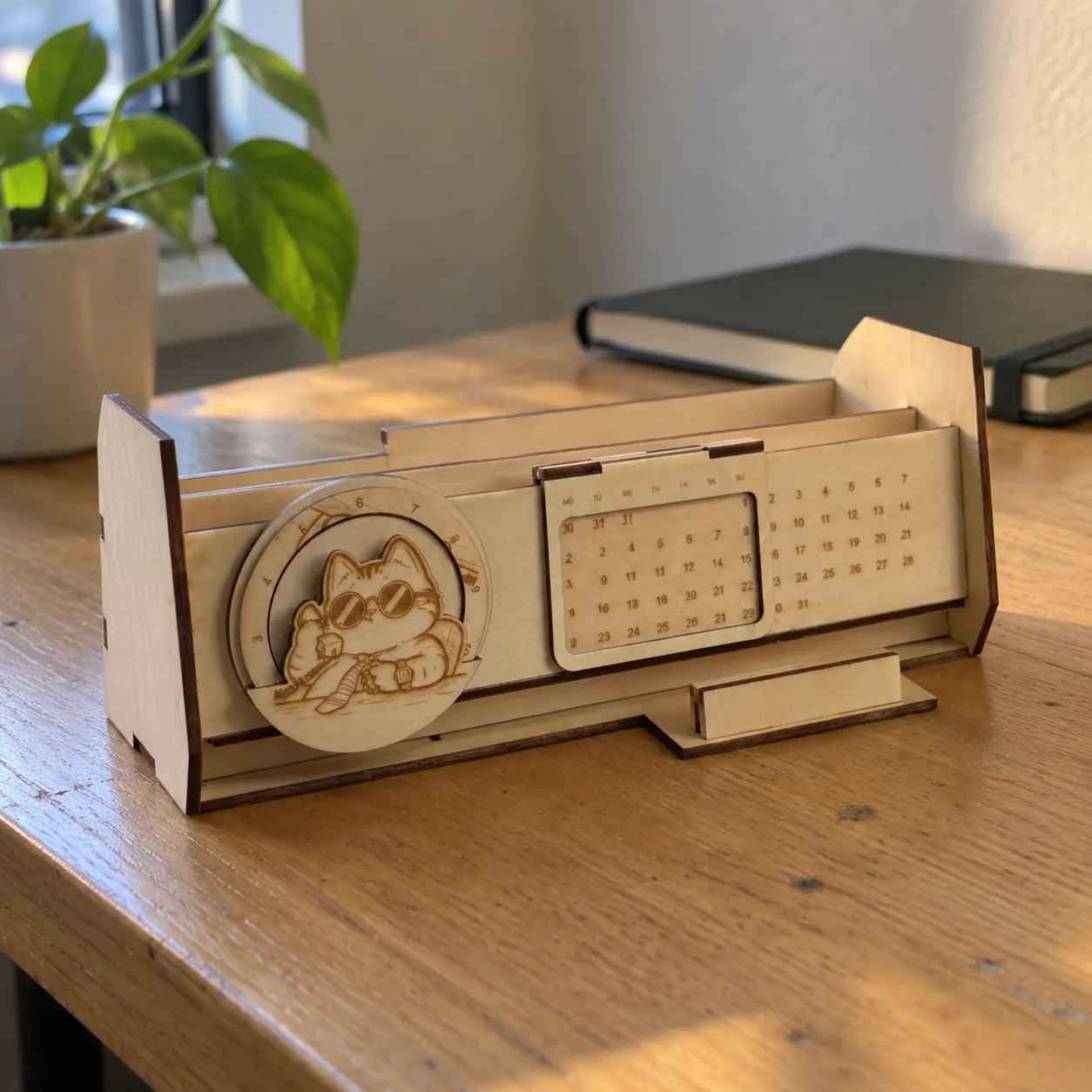 Wooden Cat Desk Calendar Model Kit review photo