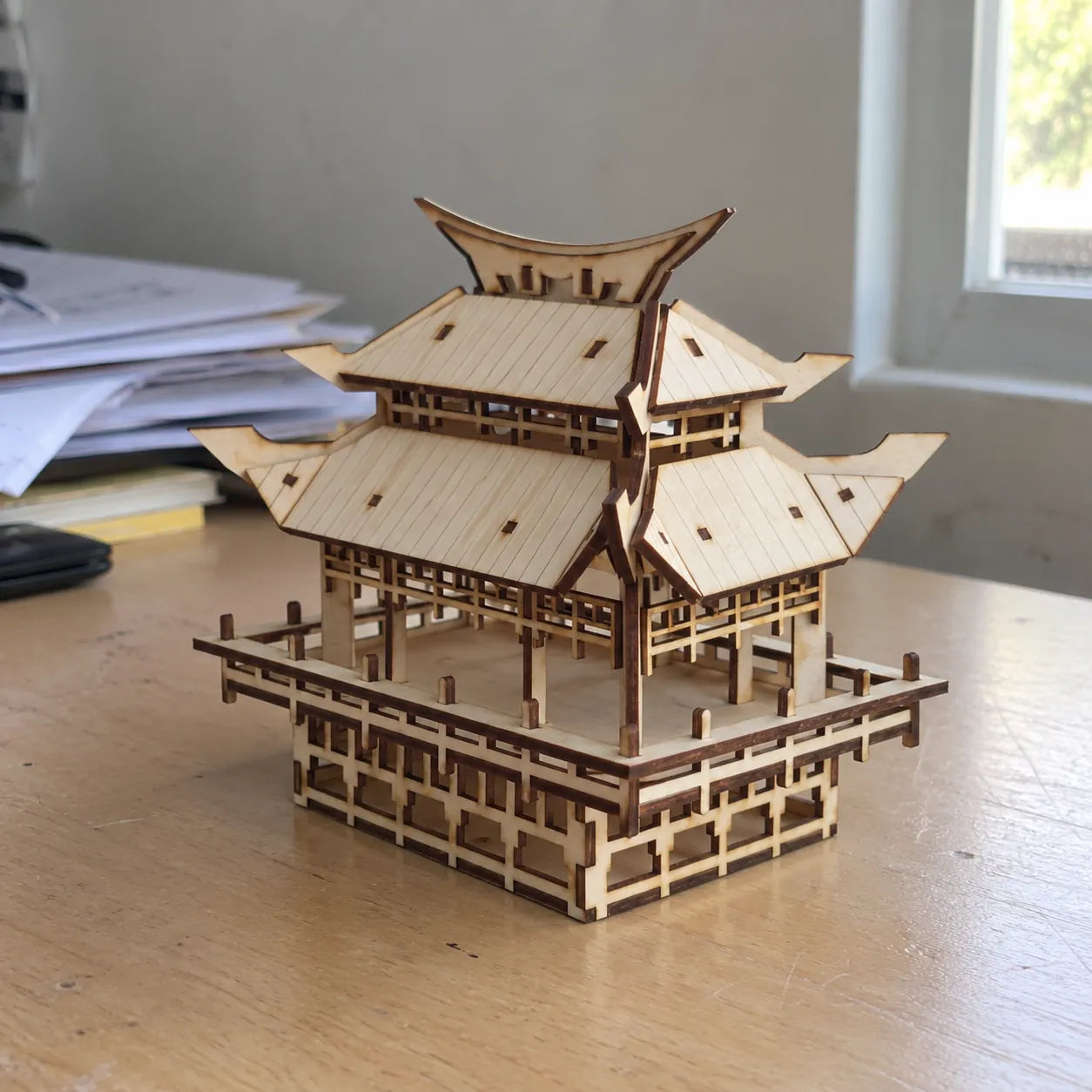 Moonlit Pagoda Wooden Model Kit review photo