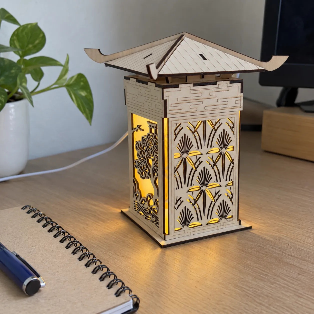Pagoda Scene Wooden Lantern DIY Kit review photo