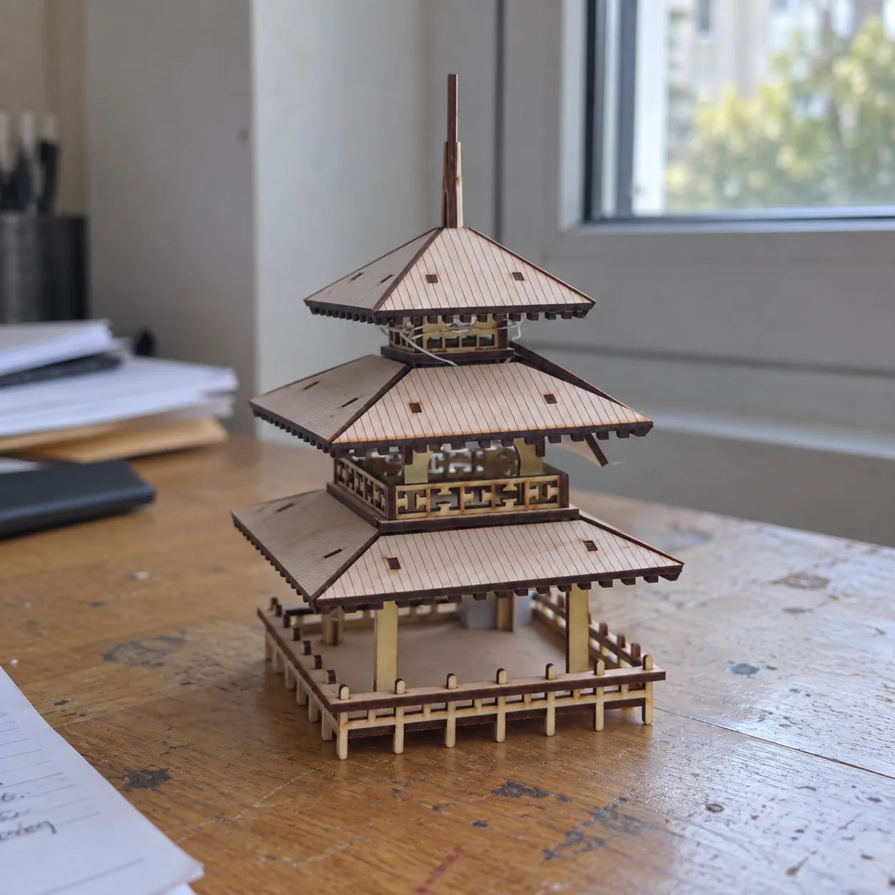 Three-Tier Pagoda Wooden Model Kit review photo