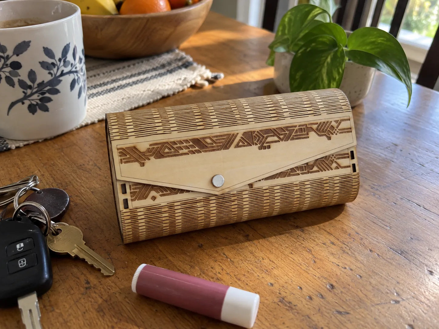 Geometric Wooden Clutch Purse review photo