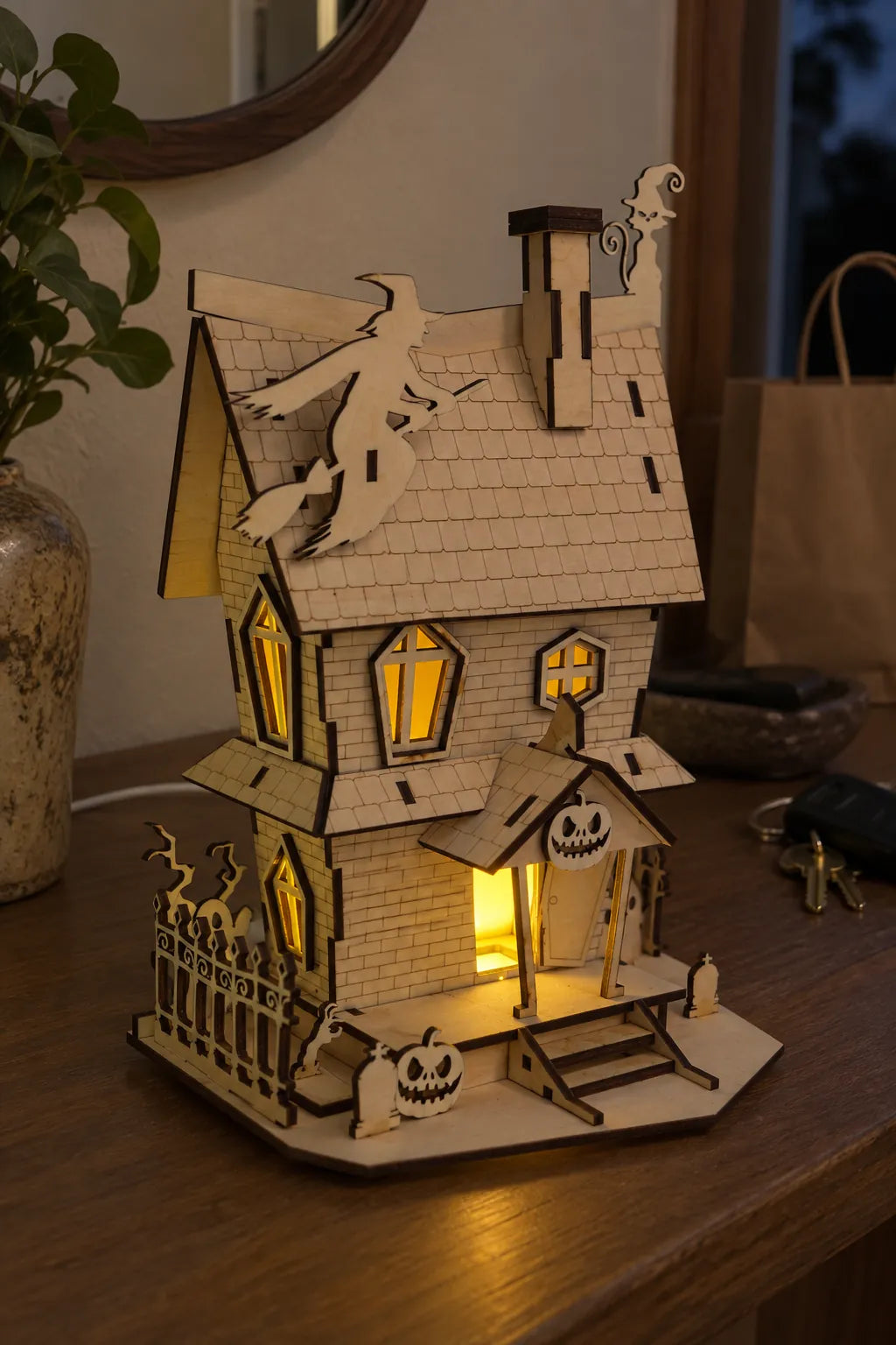 Haunted Cottage Wooden Night Light Kit review photo