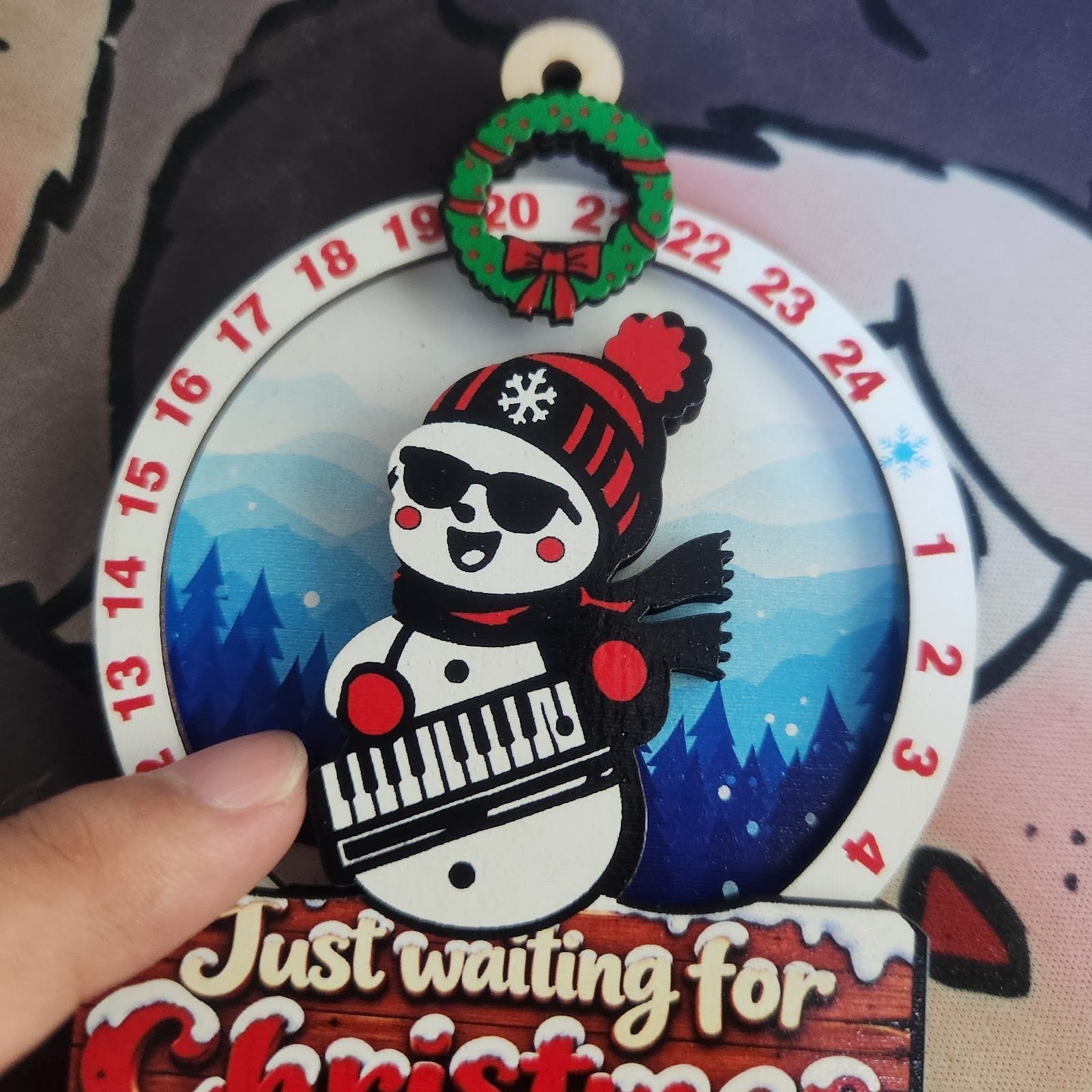 Snowman Keyboard Wooden Christmas Countdown Plaque review photo