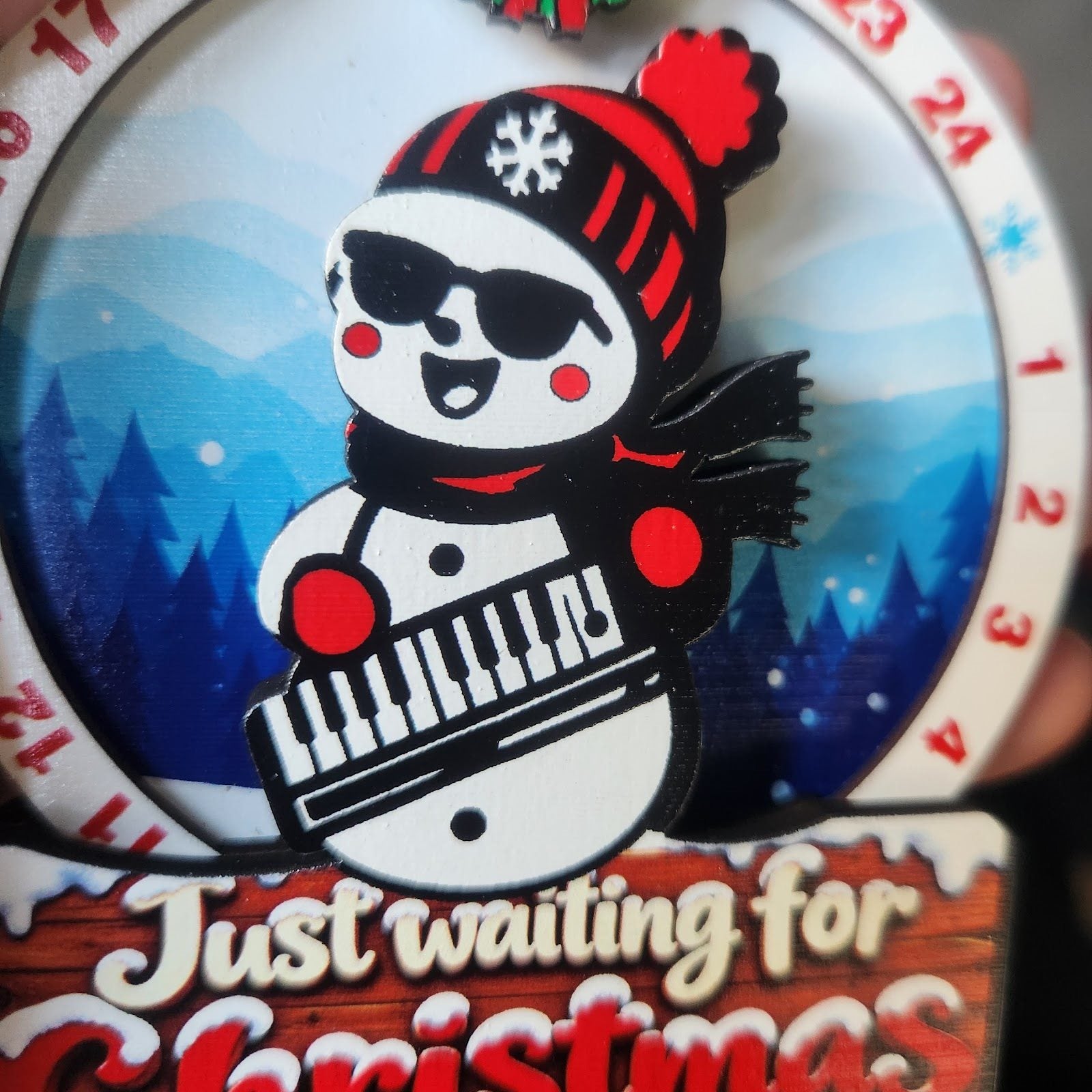 Snowman Keyboard Wooden Christmas Countdown Plaque review photo